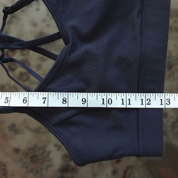 MPG black criss-cross racerback v-neck low impact sports bra - Picture 7 of 7